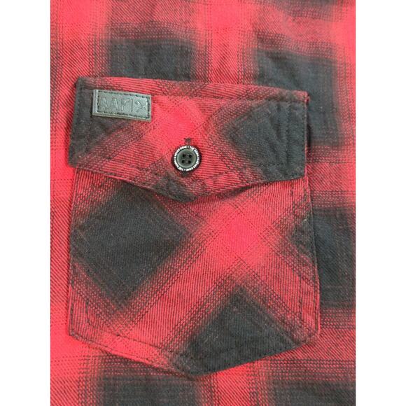 All American Roughneck Flannel Shirt Men’s Medium Red Black Plaid Backwoods AAR - Picture 4 of 11